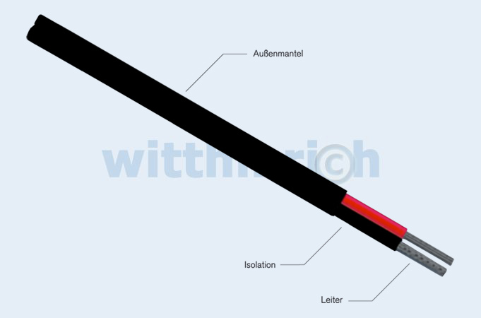 Solarkabel, 2 Adern